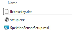 Spektion Sensor Files