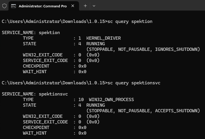 Verifying your Spektion installation at the command line