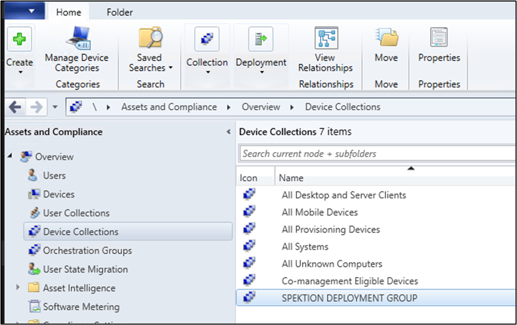 Device Collections View